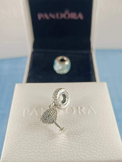 Pavé Cocktail Glass Dangle Charm