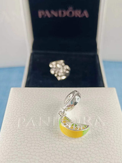 Lemon Slice Sparkling Fruit Dangle Charm