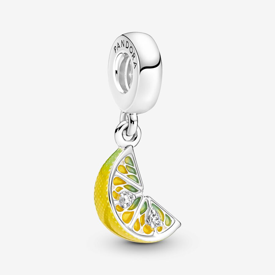 Lemon Slice Sparkling Fruit Dangle Charm