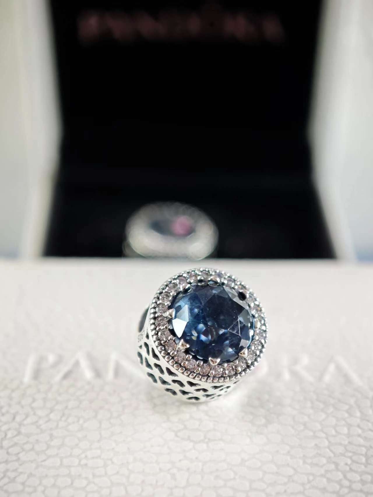 Sparkling Dark Blue Charm