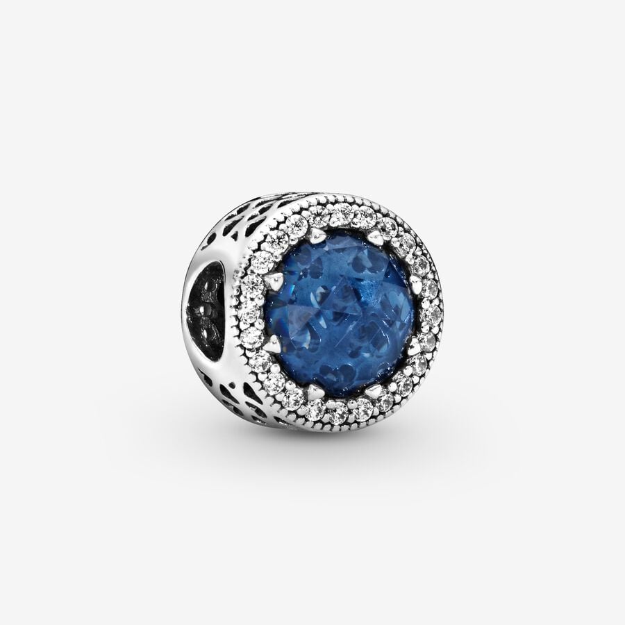 Sparkling Dark Blue Charm
