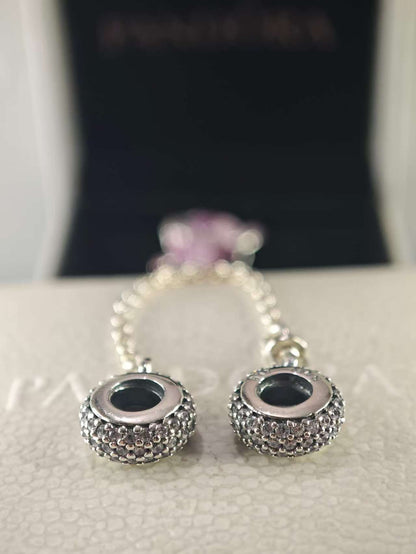 Sparkling Pavé Safety Chain Charm