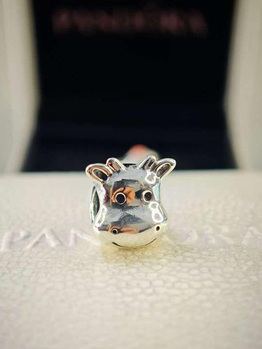 Cow Silver Charm