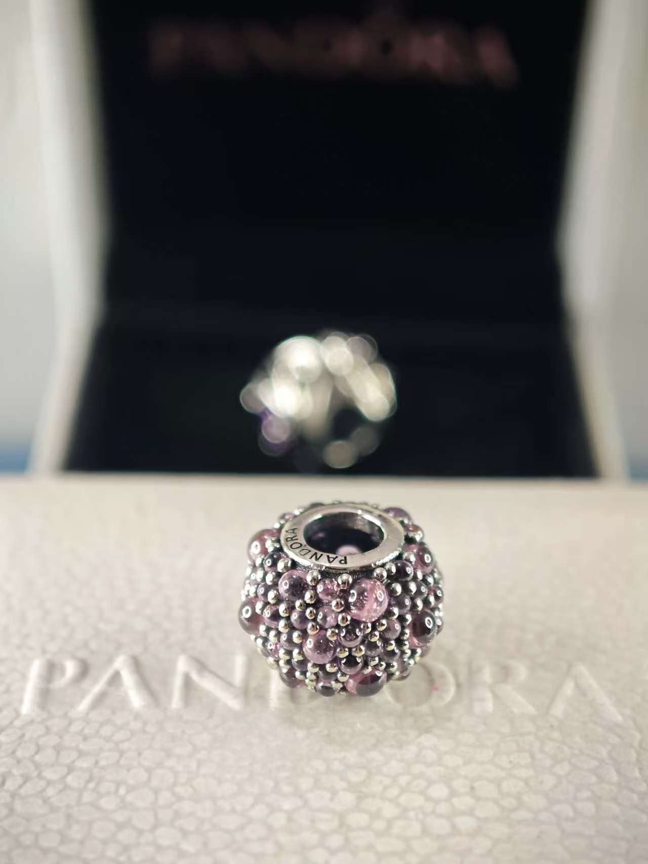 Shimmering Droplets Charm with Pink Zirconia