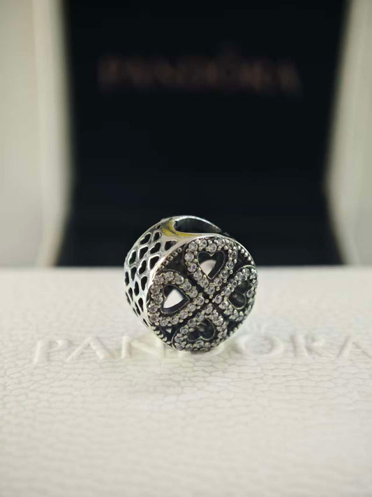 Petals of Love Four Leaf Clover CZ Charm