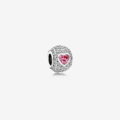Captivating Pave Heart Charm 