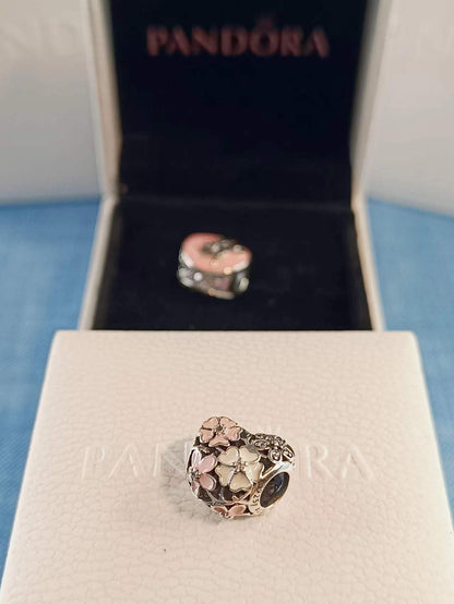 Poetic Blooms Heart Charm