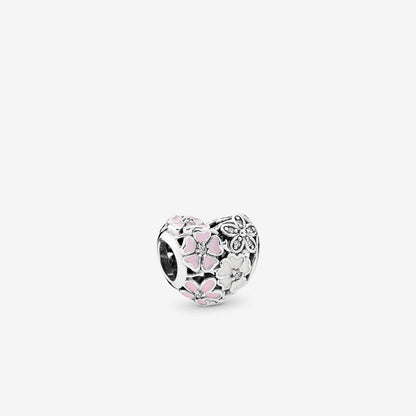 Poetic Blooms Heart Charm