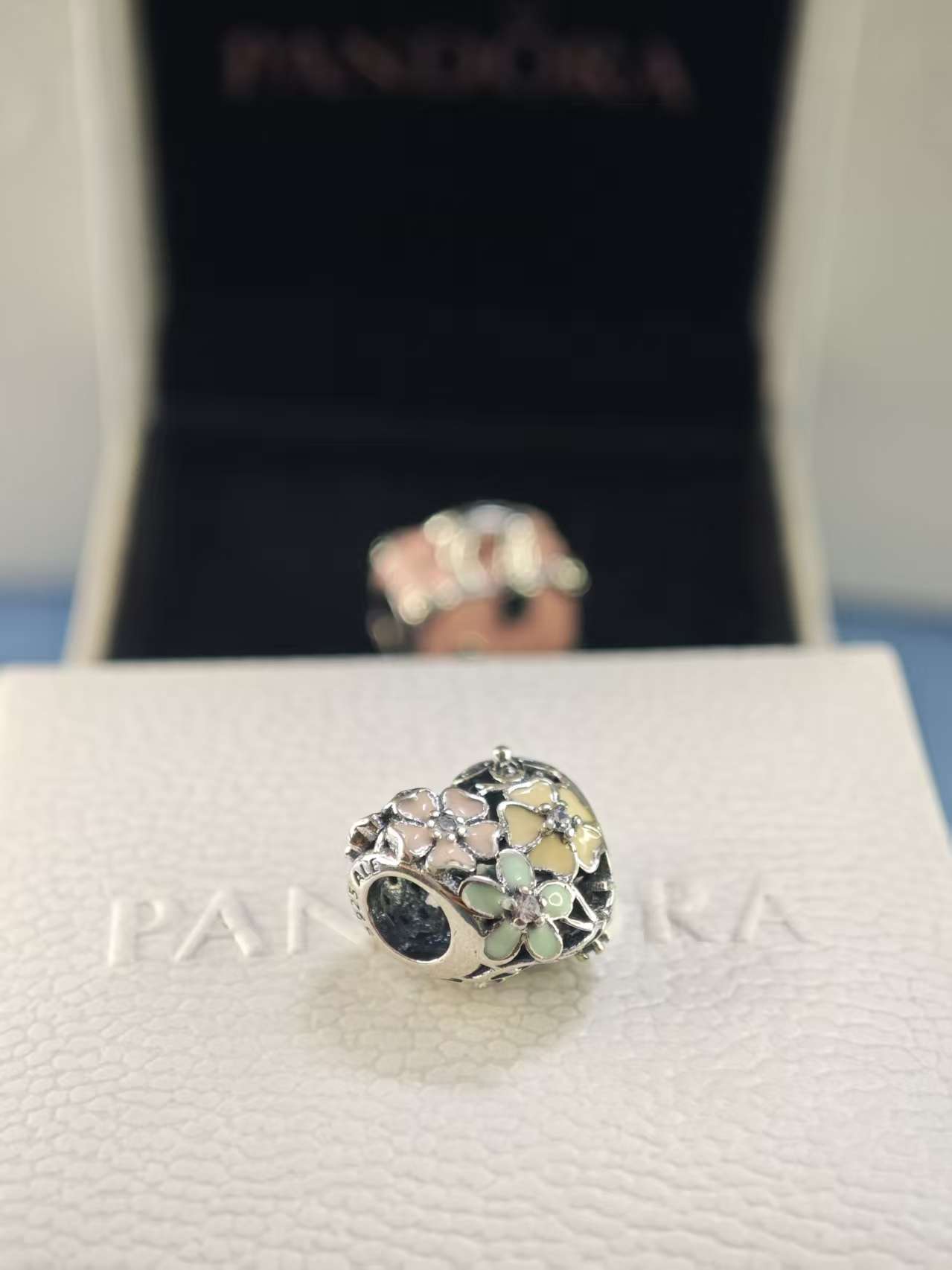 Poetic Blooms Heart Charm
