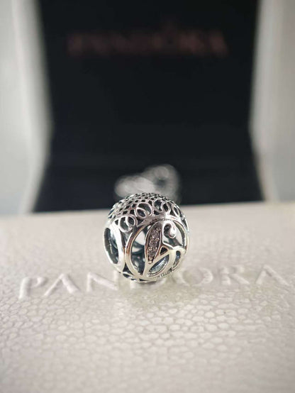 Vintage Letter G Charm with Clear Zirconia