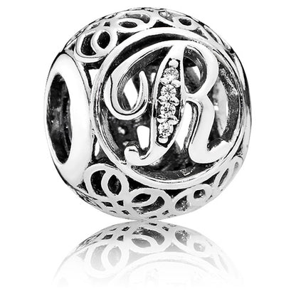 Vintage Letter R Charm
