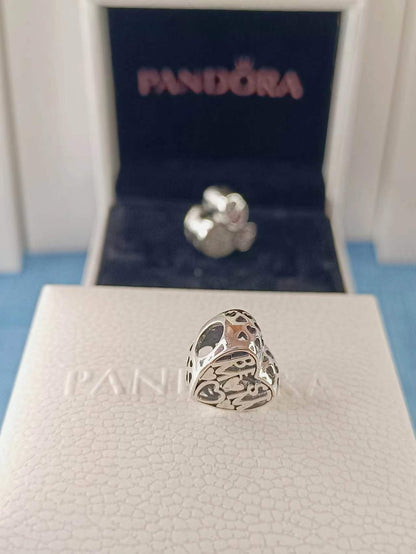 Best mum heart silver charm