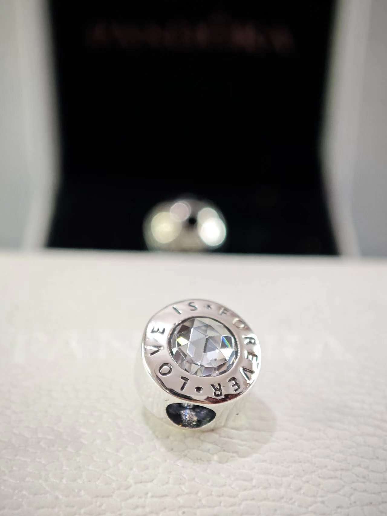 Family Forever Charm with Large Zirconia