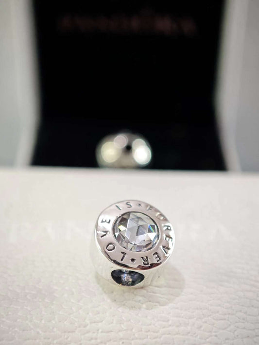 Family Forever Charm with Large Zirconia
