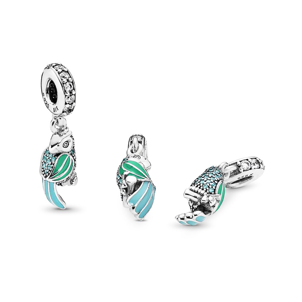 Pavé Parrot Dangle Charm