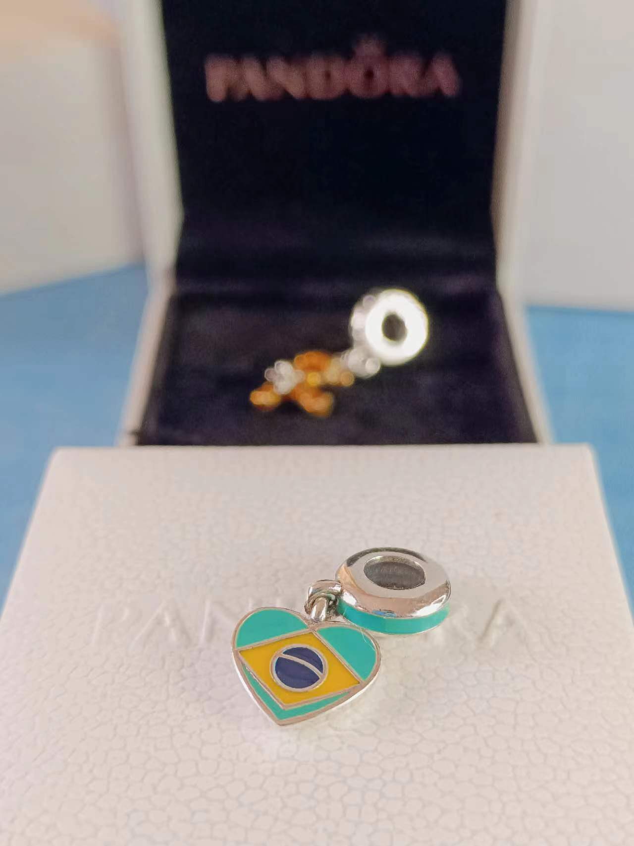 Brazil Heart Flag Dangle