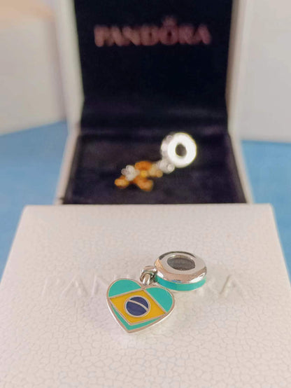 Brazil Heart Flag Dangle