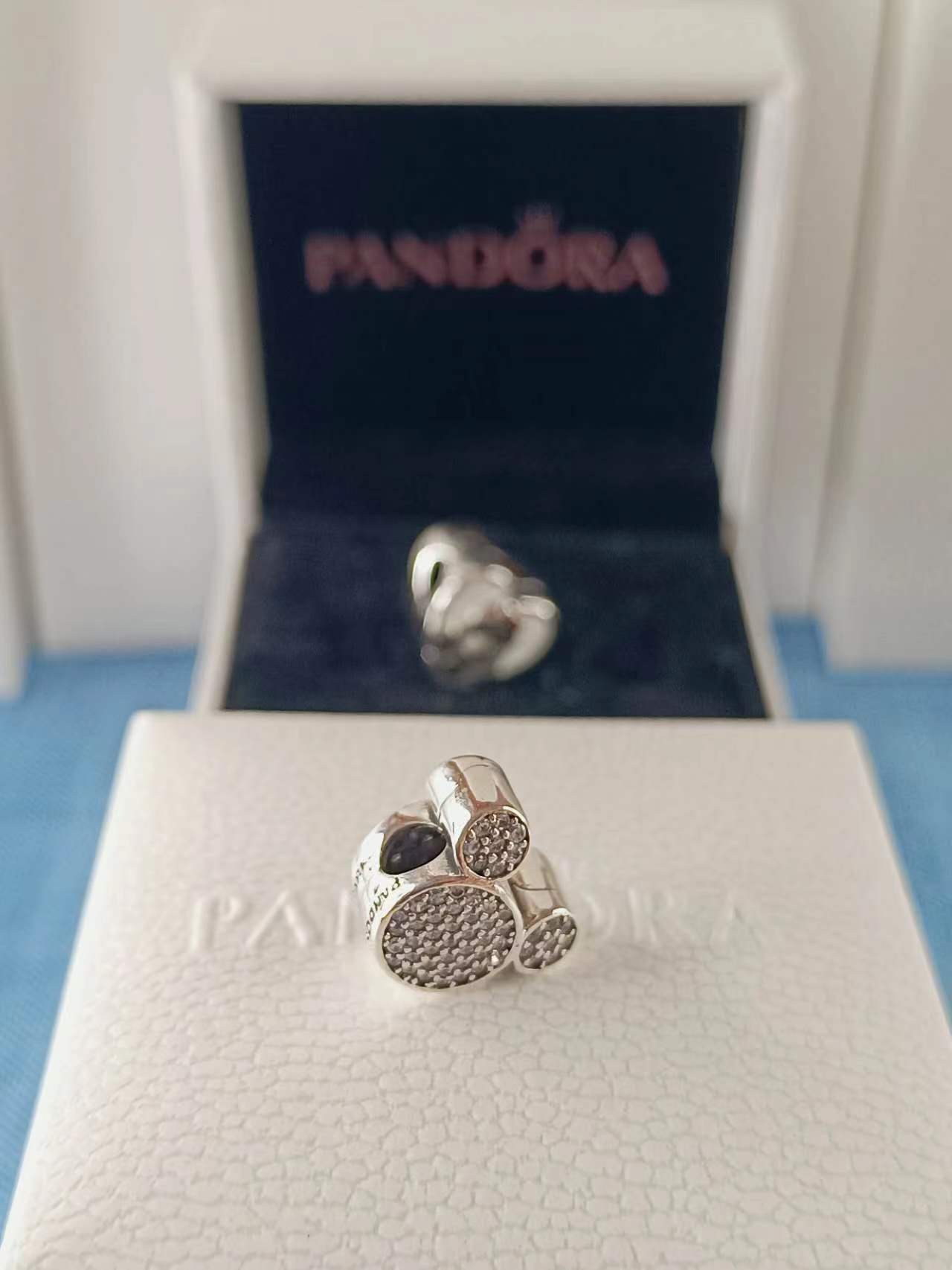 Mickey Mouse Ears Pave Clip Charm