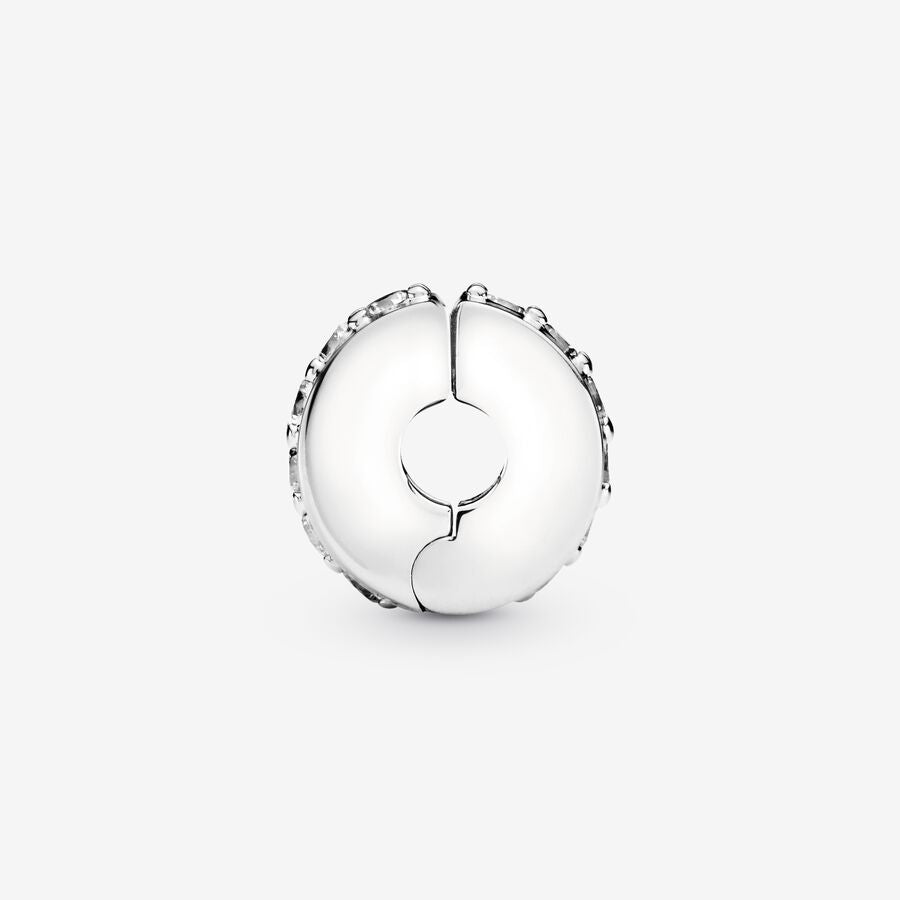 Clear Sparkling Row Clip Charm