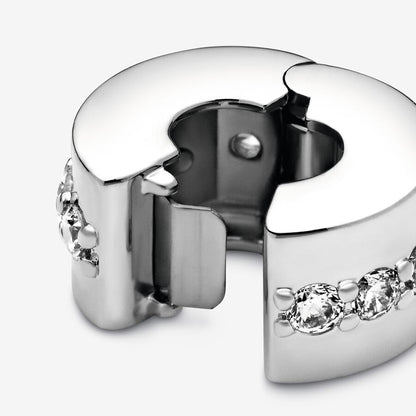 Clear Sparkling Row Clip Charm