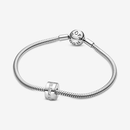 Clear Sparkling Row Clip Charm