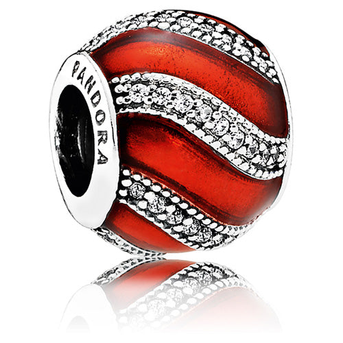 Adornment Charm with Red Enamel