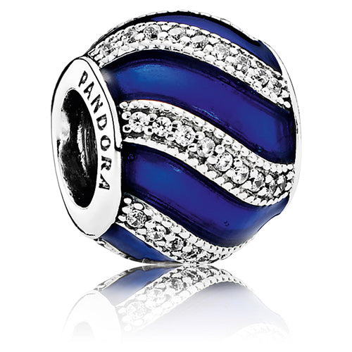 Adornment Charm with Blue Enamel