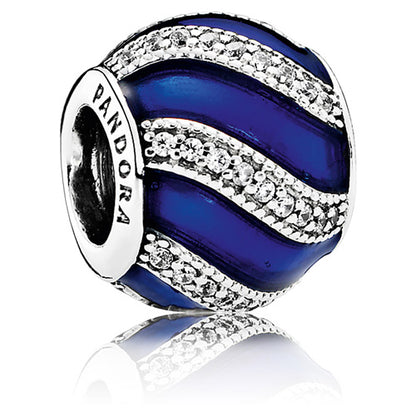 Adornment Charm with Blue Enamel