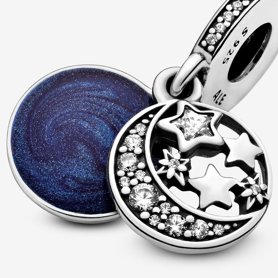 Moon and Blue Sky Dangle Charm