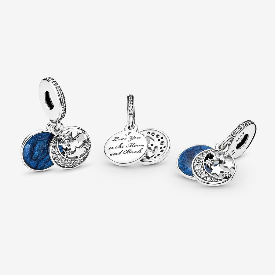 Moon and Blue Sky Dangle Charm