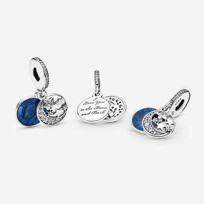 Moon and Blue Sky Dangle Charm