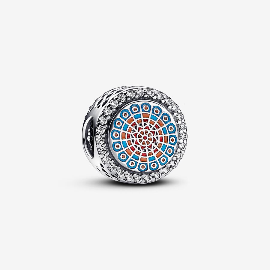 Engravable Cathedral Rosette Charm
