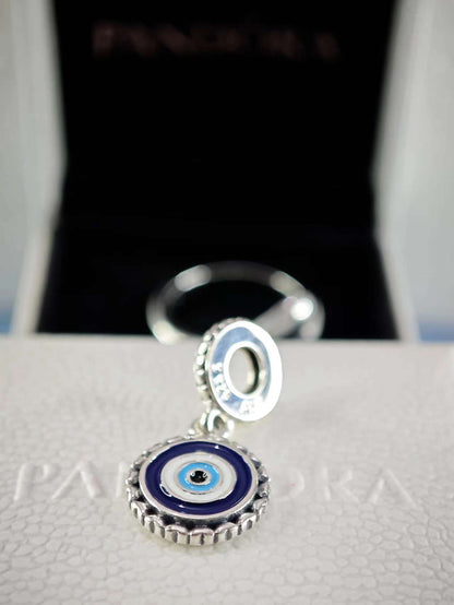 Evil Eye Silver Dangle Charm