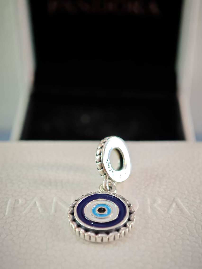 Evil Eye Silver Dangle Charm