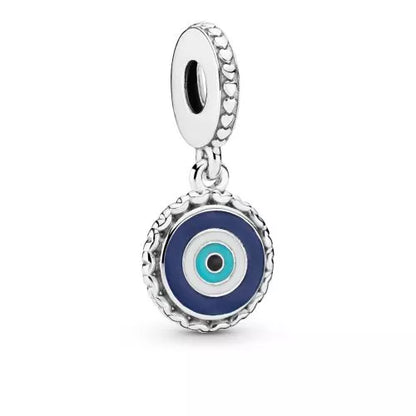 Evil Eye Silver Dangle Charm