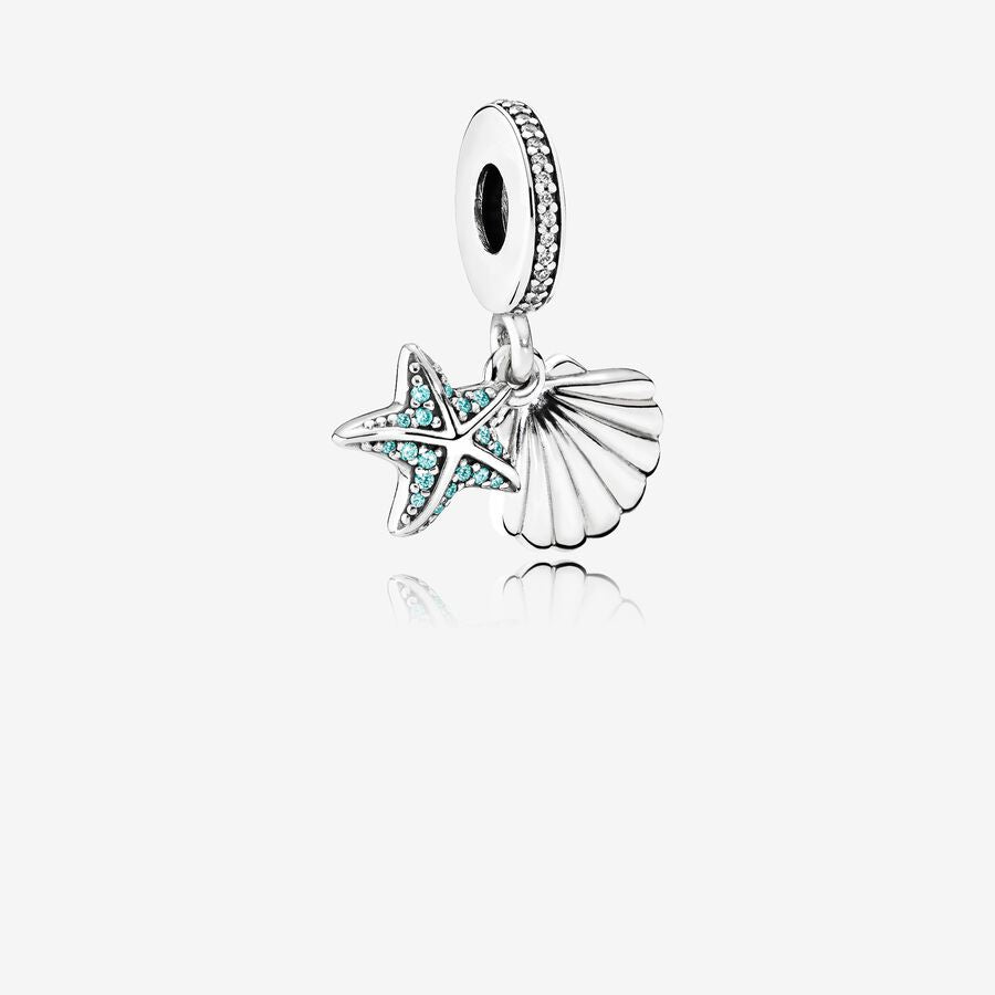 Starfish & Sea Shell Dangle Charm