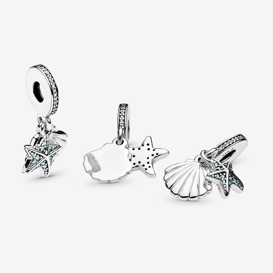 Starfish & Sea Shell Dangle Charm