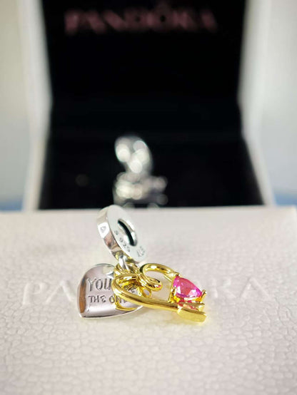 Heart & Arrow Double Dangle Charm