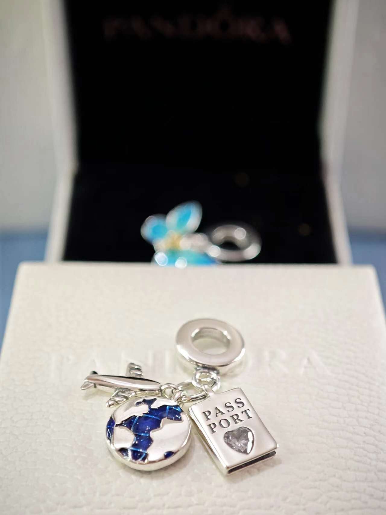 Airplane Passport Travel Charm