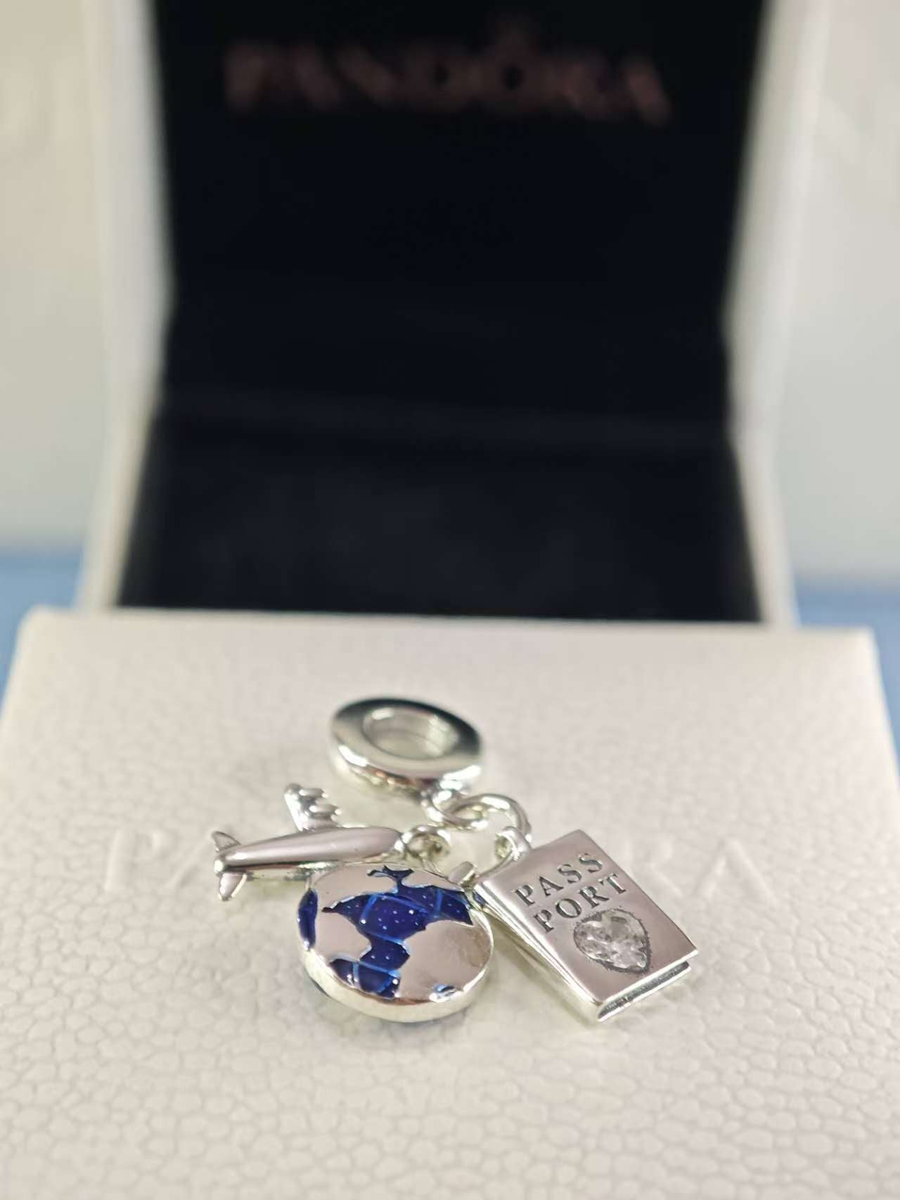 Airplane Passport Travel Charm