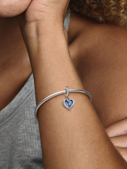 Celestial Shooting Star Heart Double Dangle Charm
