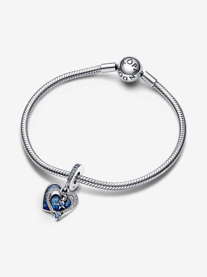 Celestial Shooting Star Heart Double Dangle Charm