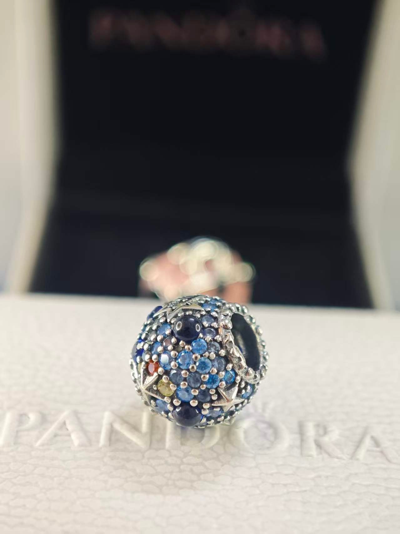 Planet Mercury & Stars Sparkling Charm