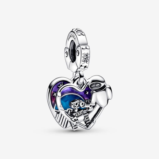 Disney Pixar Wall-E and Eve Glow-in-the-dark Dangle Charm