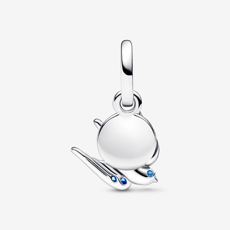 Sparkling Swallow Double Dangle Charm