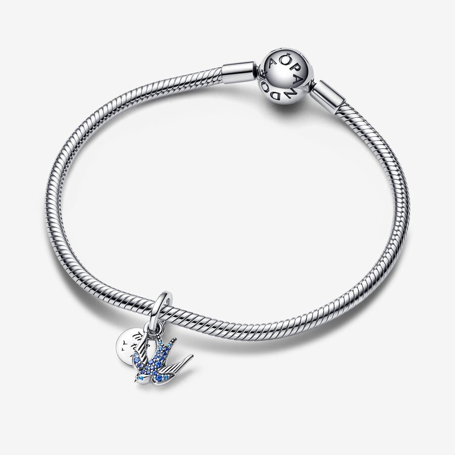 Sparkling Swallow Double Dangle Charm
