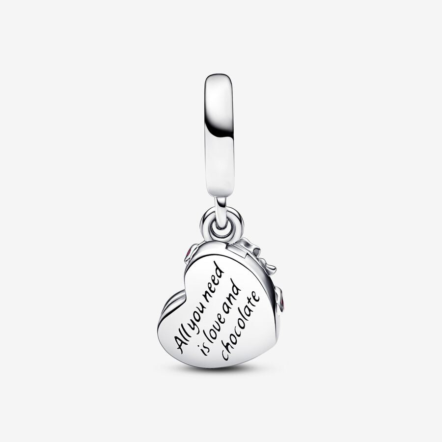 Openable Heart Chocolate Gift Box Dangle Charm