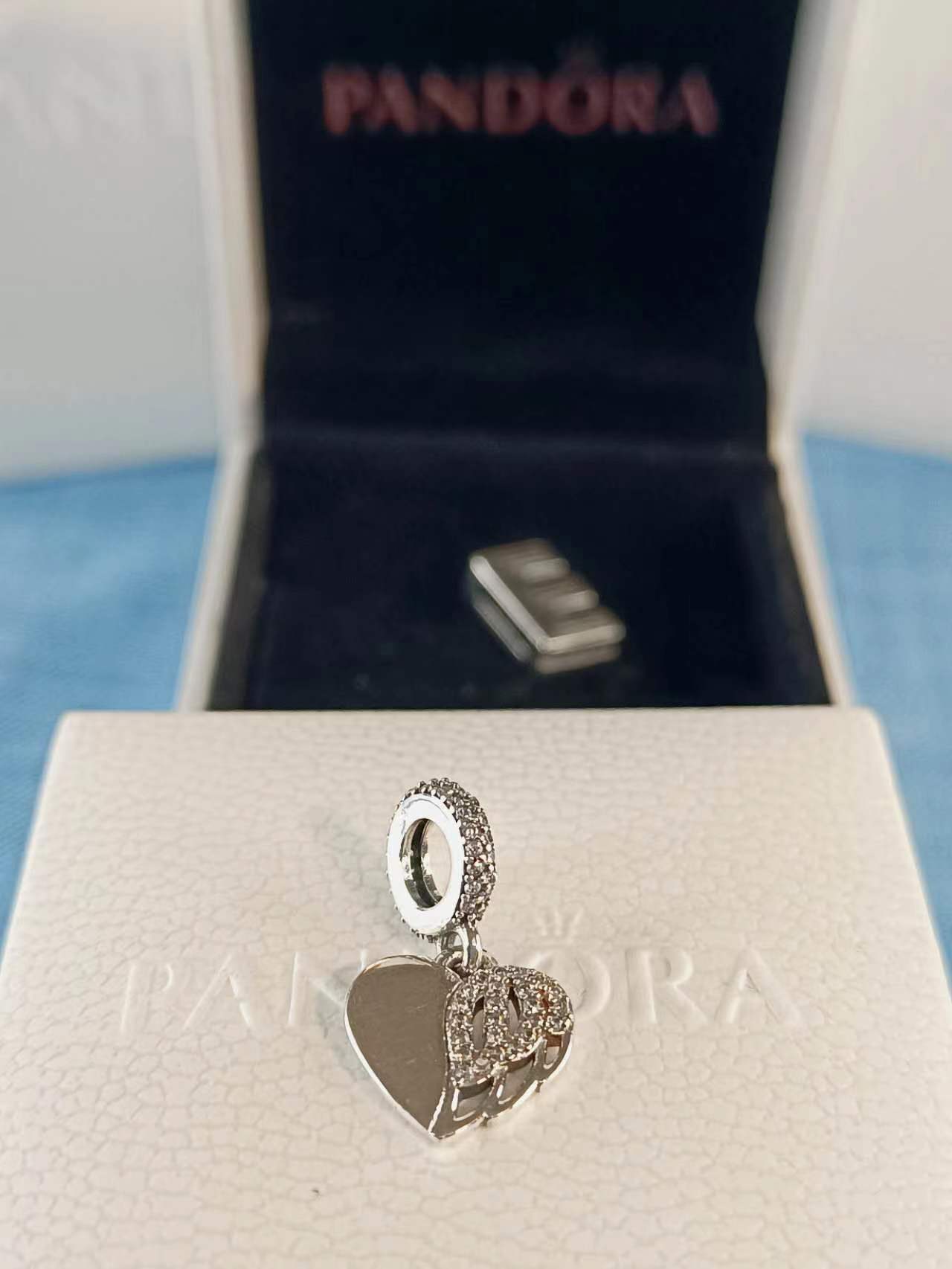 Heart &amp; Angel Dangle Charm