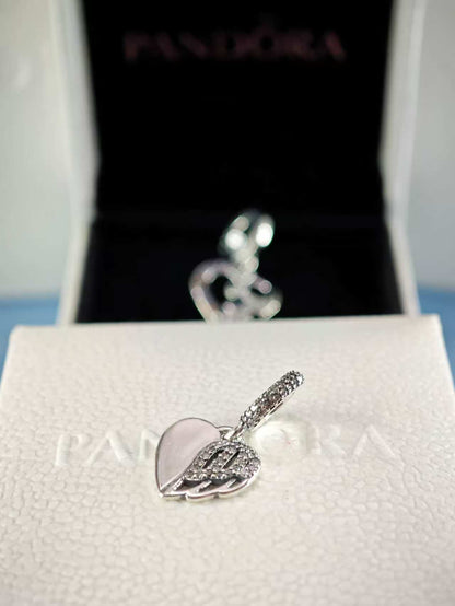Heart &amp; Angel Dangle Charm