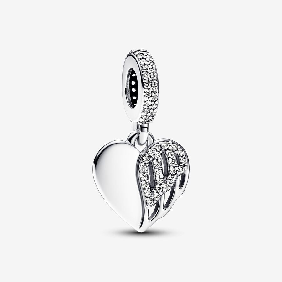 Heart &amp; Angel Dangle Charm